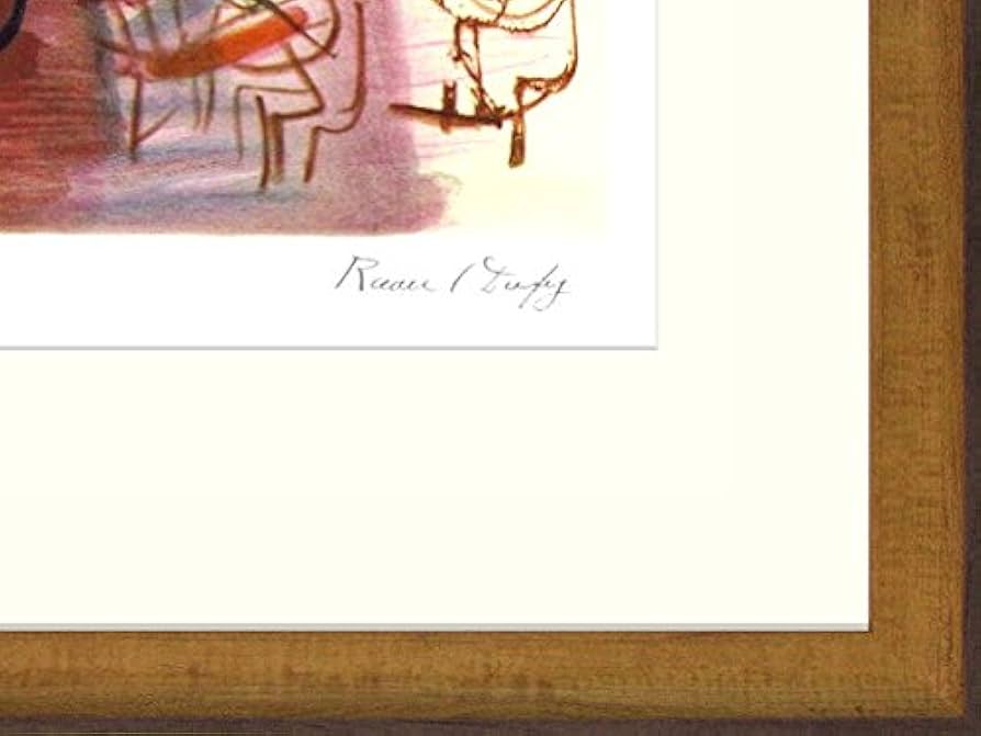 ラウル・デュフィ、オーケストラ、希少な額装用画集より、新品高級額装付 デュフィ「オーケストラ」の額装画像 デュフィの版画 販売（通販